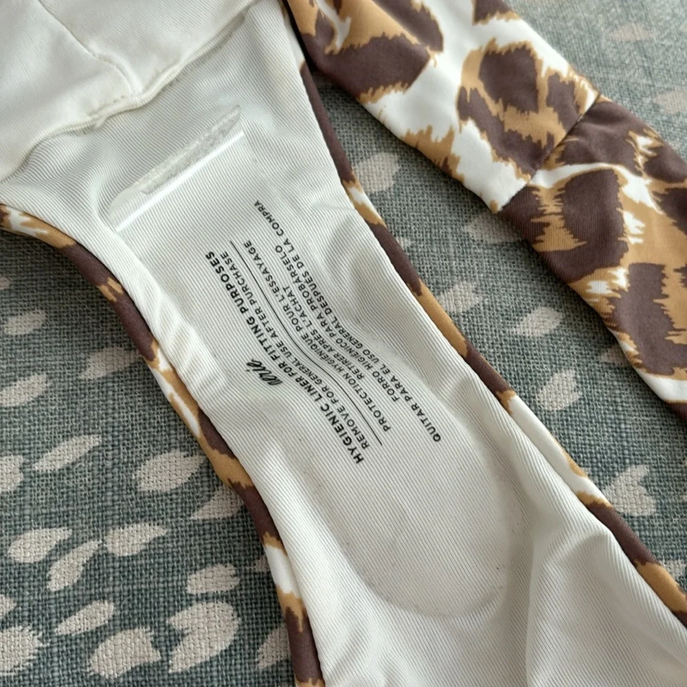 Aerie Super High Cut Leopard Bikini Bottoms